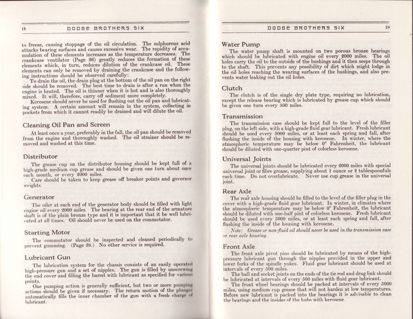1930 Dodge Six Instruction Book Page 44